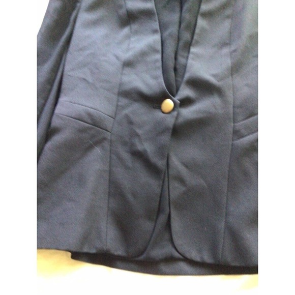 Forever 21 Jacket SzS Black Button Sheer Sleeves Long V Neck Pre-Owned - Picture 5 of 10